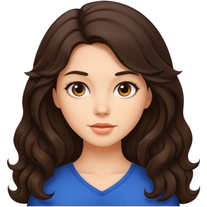 Beautiful brunette with thick hair emoji