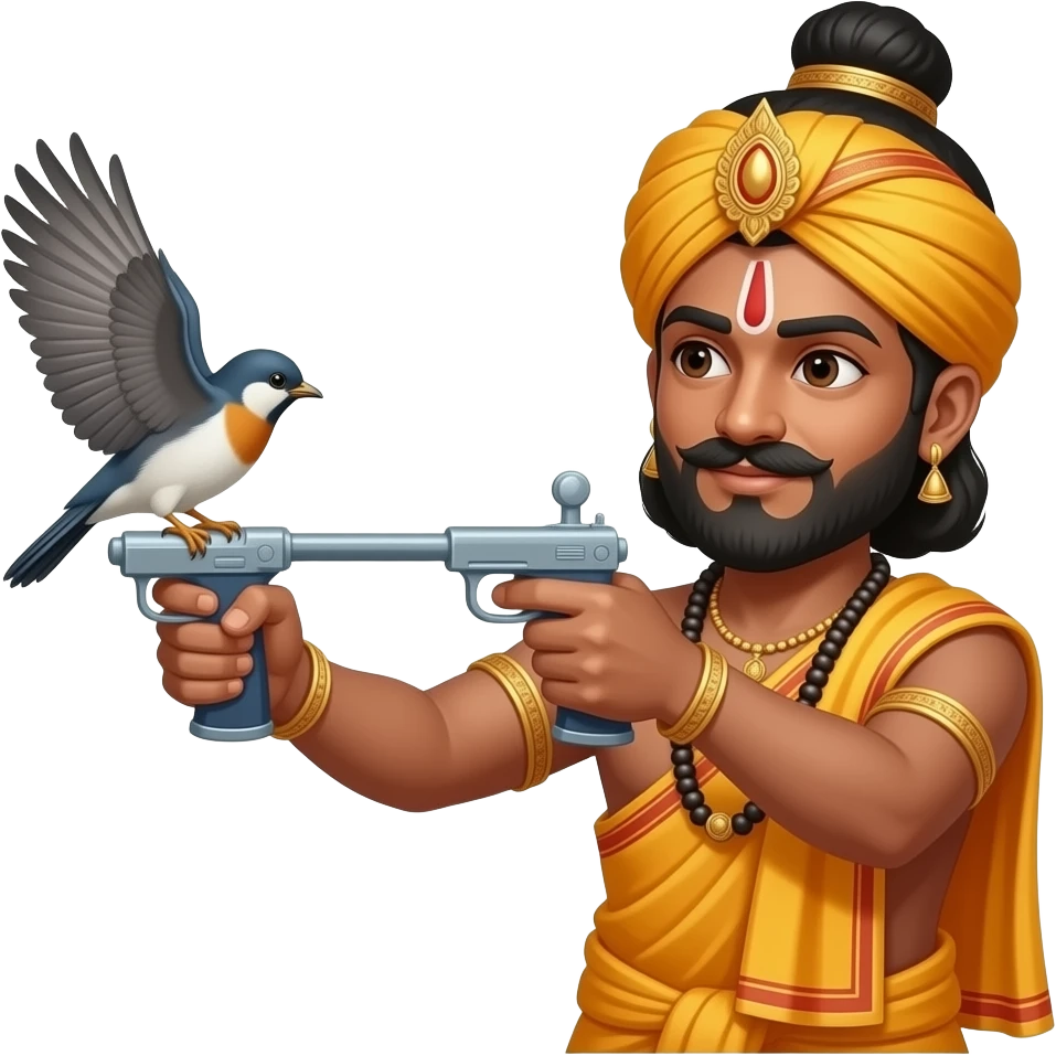 hindu man giving shooting a bird emoji