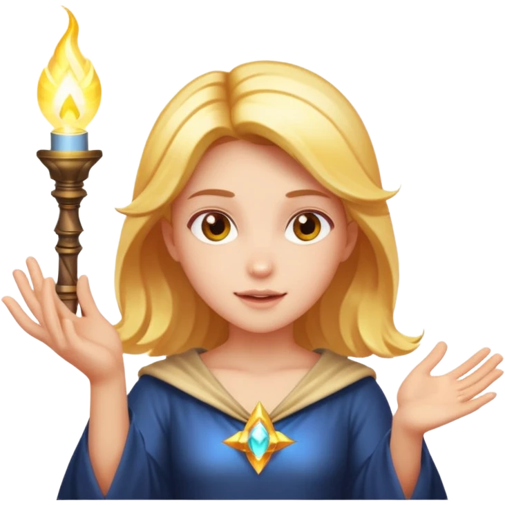 Lux from League of Legends casting a light spell with glowing effects emoji