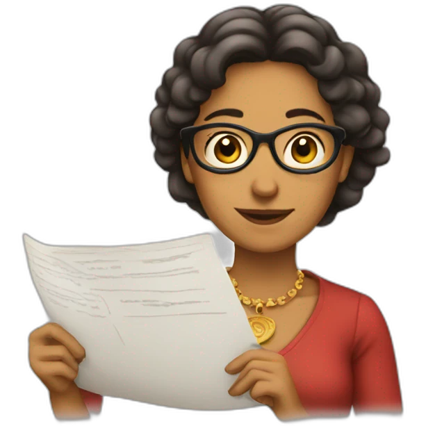 latin clever woman emoji