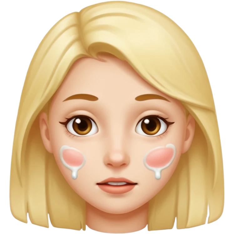 Girl semen cum on face emoji
