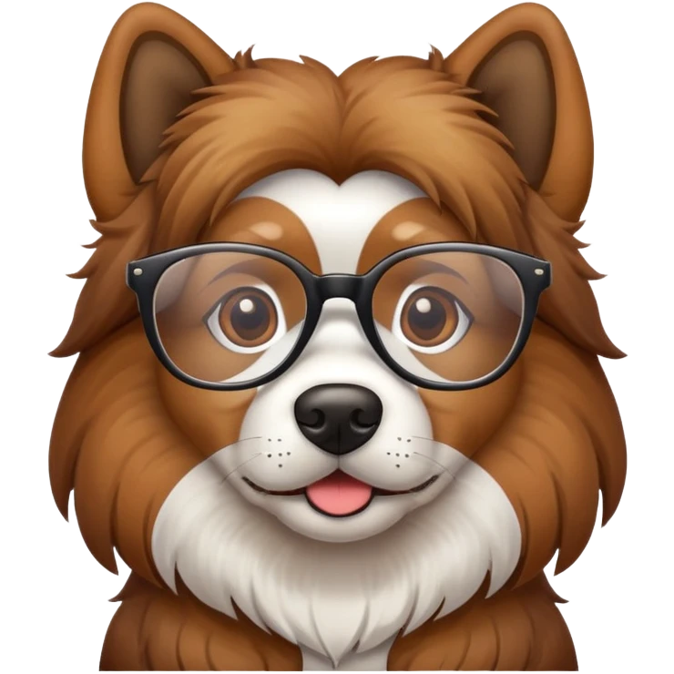 Perro con lentes emoji