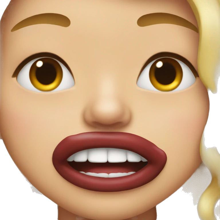 Biting lip emoji emoji