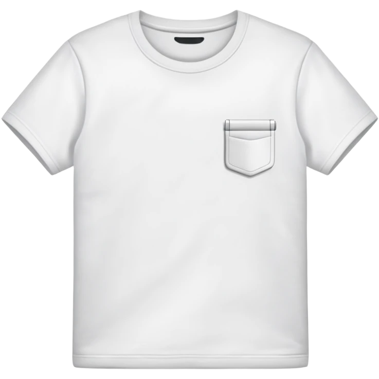 white T-shirt, folded neatly, soft fabric texture, realistic highlights emoji