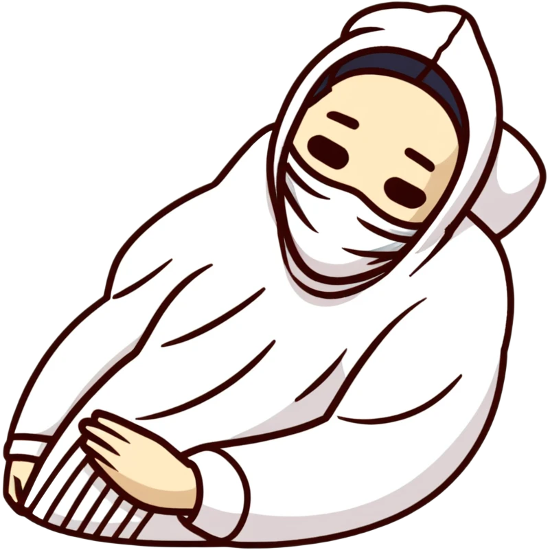 Self-care, person relaxing with face mask emoji