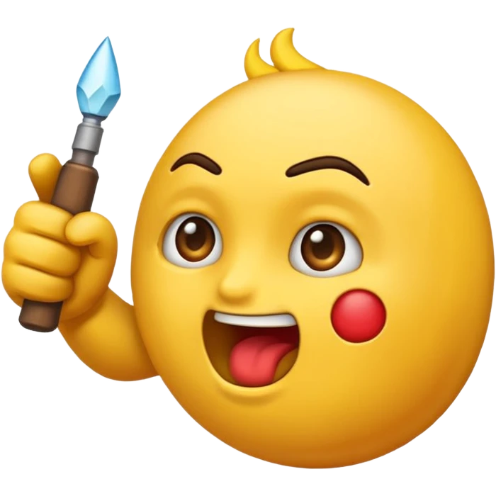Un emoji coquin qui se mord le poing emoji