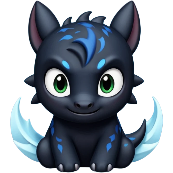 Emoj di night fury cute emoji