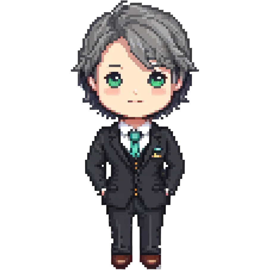 simple chibi office manager in formal attire emoji