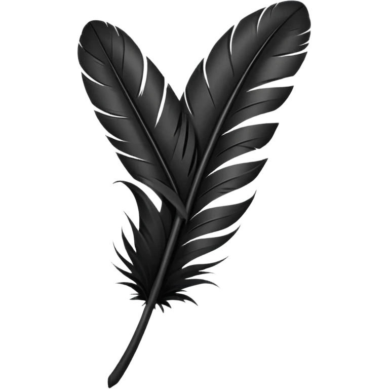 small black feather emoji