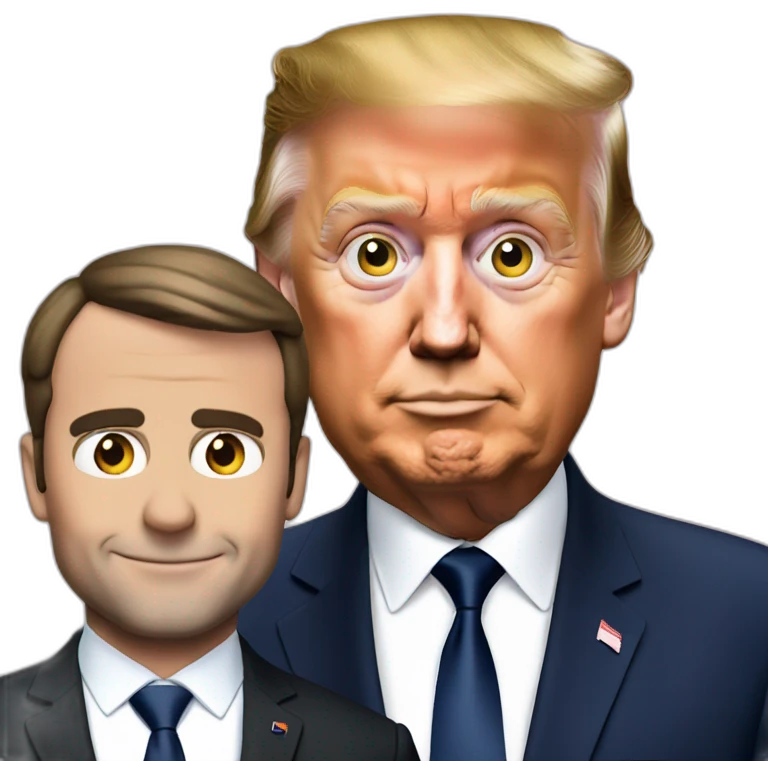 Macron avec trump emoji