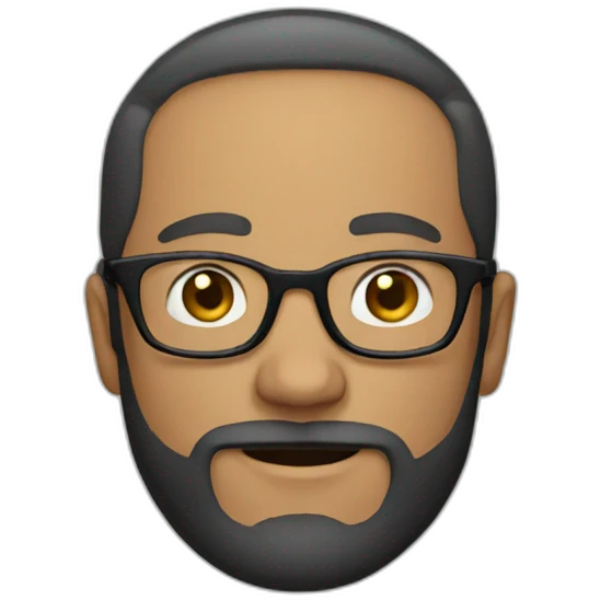 A guy with glasses and a beard emoji