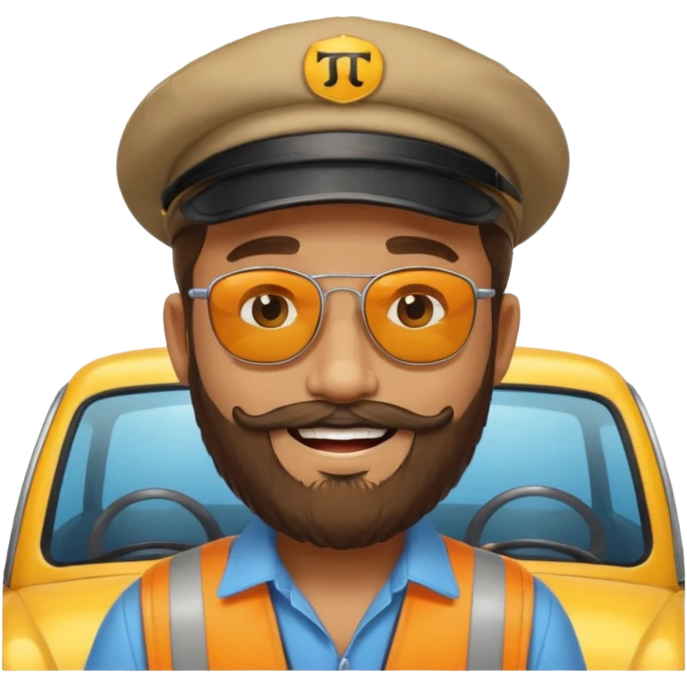 bearded taxi driver emoji