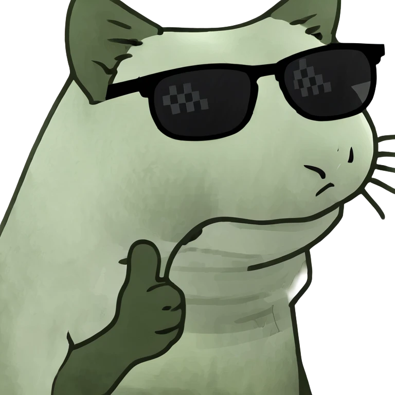 Cat with sunglasses emoji