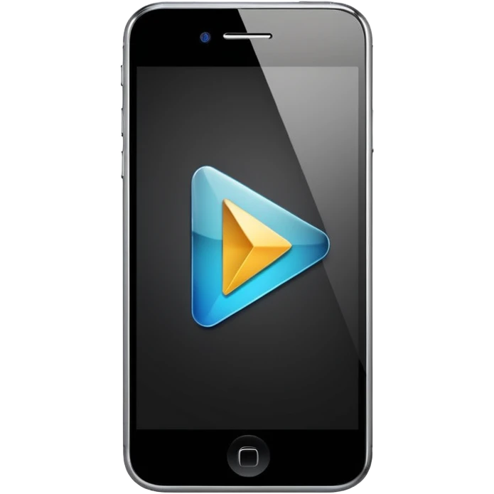 iphone with play button screen  emoji