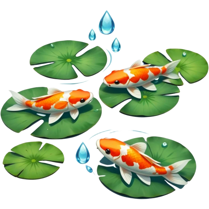 water, water Lillie’s and koi fish emoji