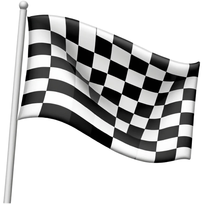 finish line with checkered flag emoji