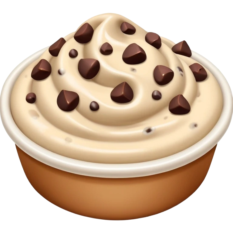 Beige dip with chocolate chips emoji