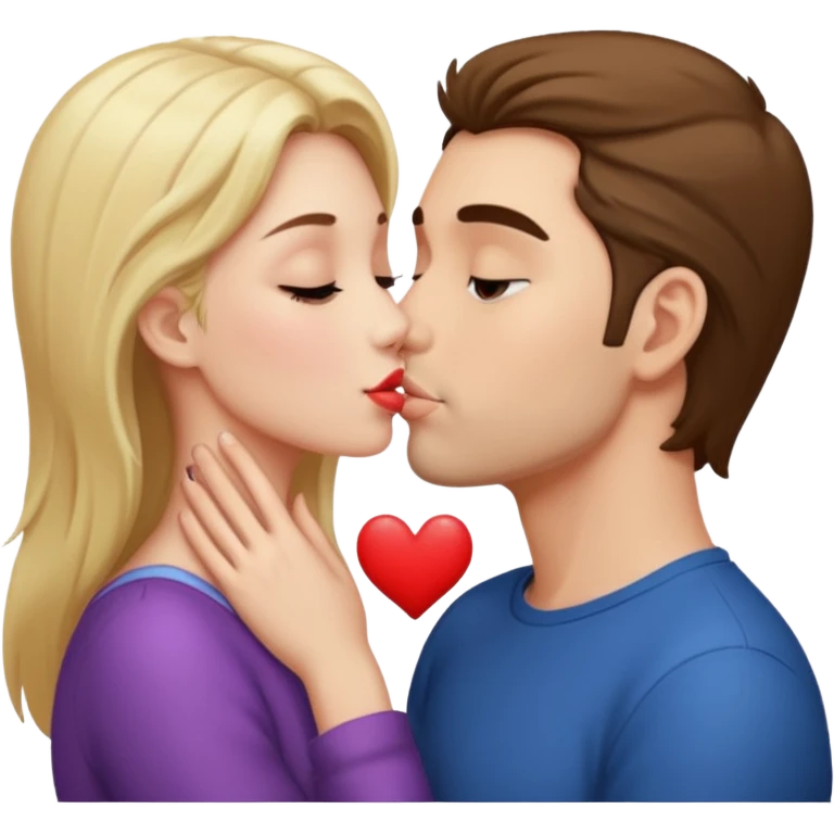 naked girl kissing a man emoji