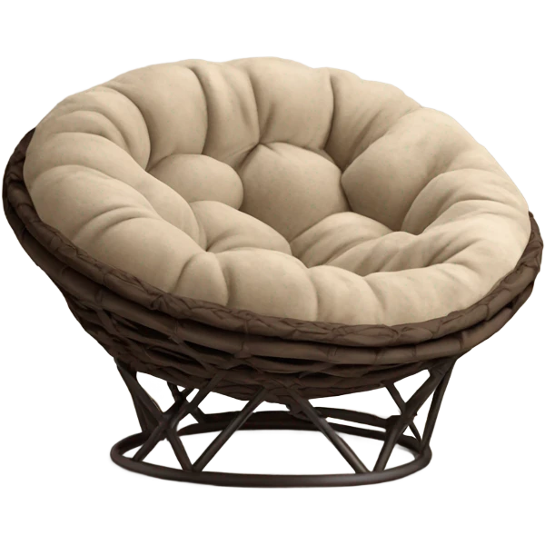 Brown papasan chair cosy emoji