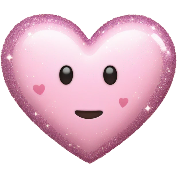 light pink heart with glitter emoji