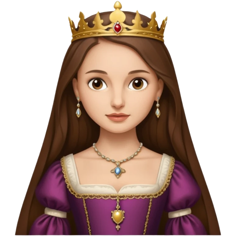 natalie portman with long hair as anne boleyn from the other boleyn girl emoji