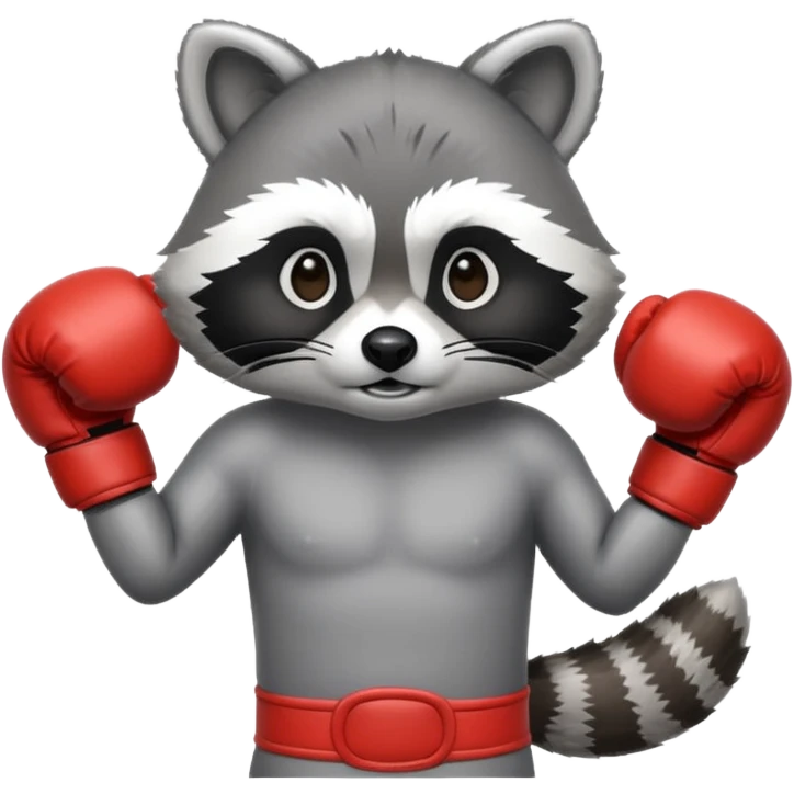 Racoon with boxing glove emoji