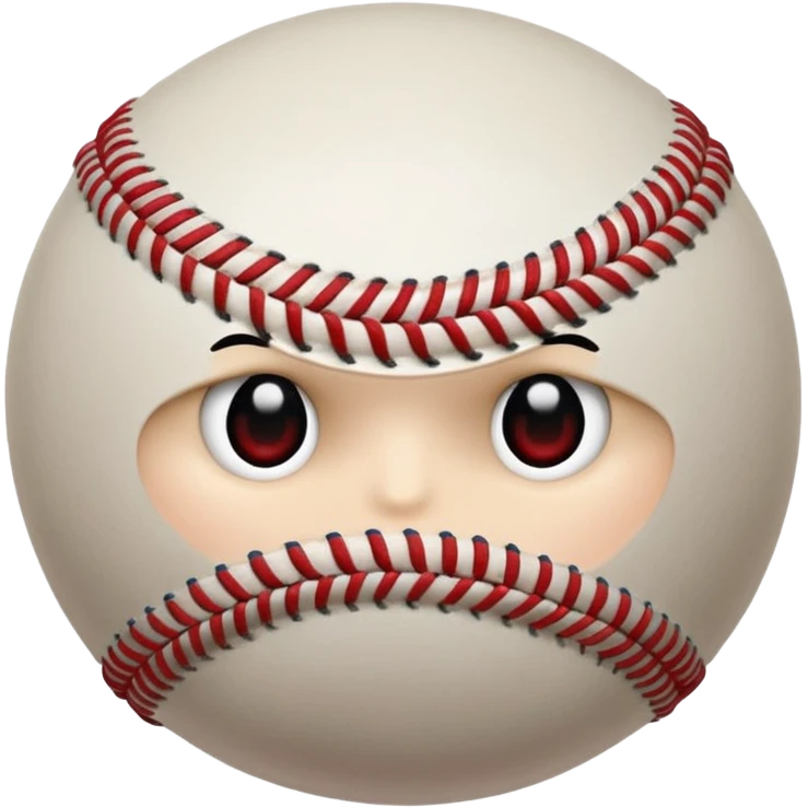 Baseball blushing emoji