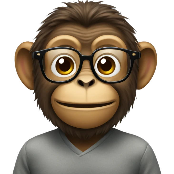monkey with glasses  emoji