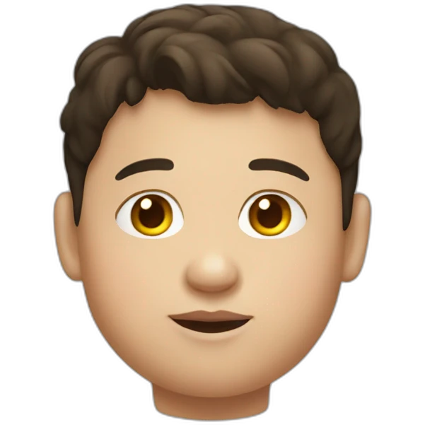 fat brunette kid emoji