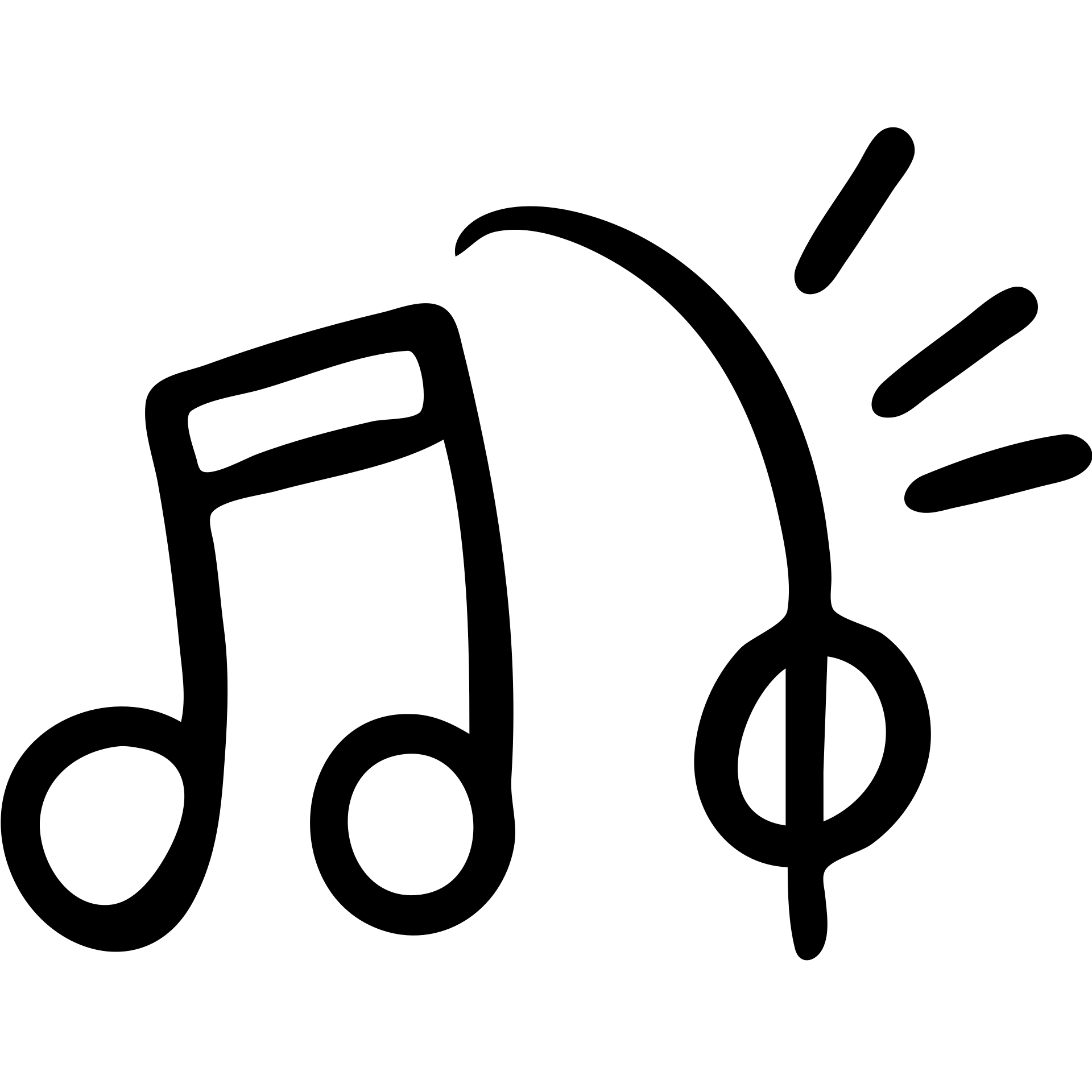 music icon, hand drawn black outlined style emoji