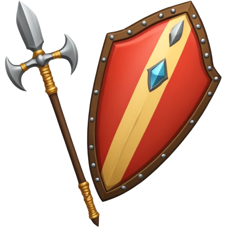 Zulu spear and shield emoji