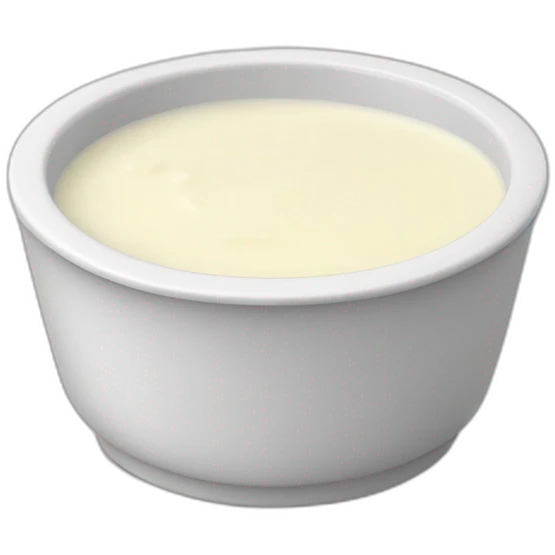 white sauce in a dipping dish emoji