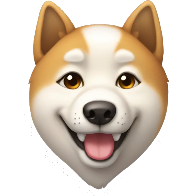 siba inu grinning squinting face close eyes emoji