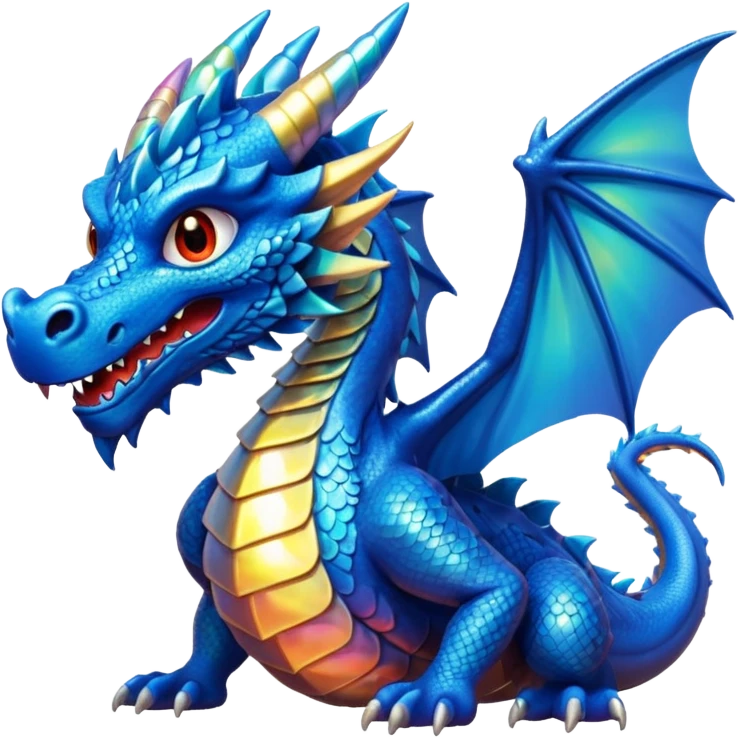 Dragón color azul emoji