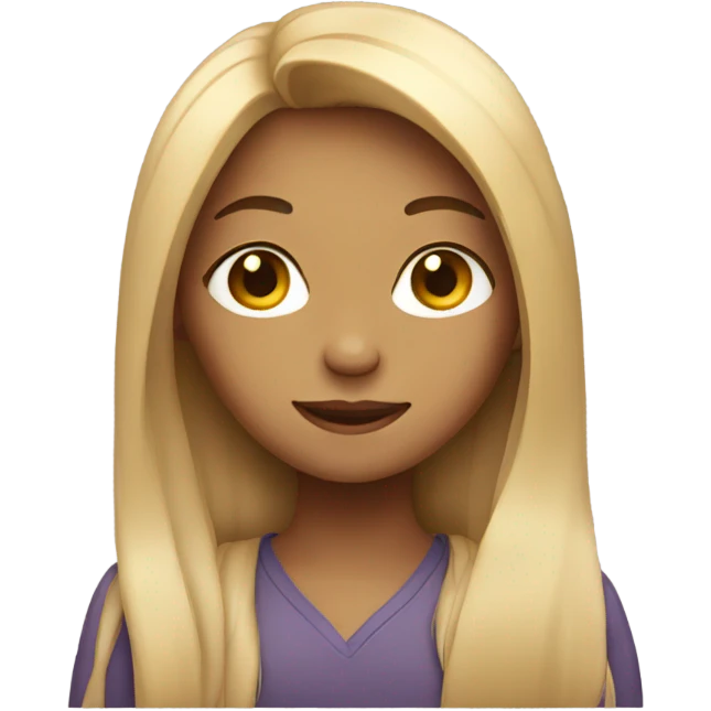 Girl long hair  emoji