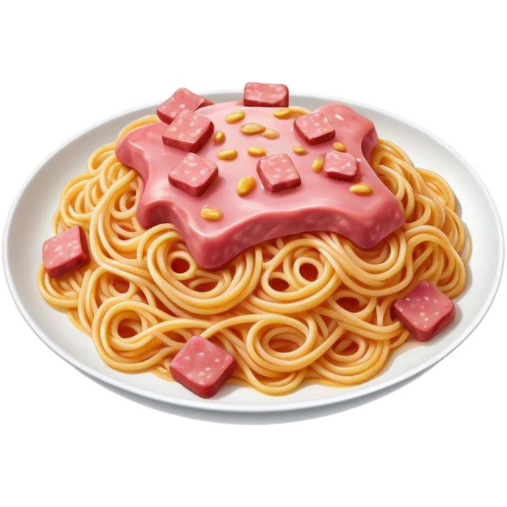  SPAM meat melted spaghetti pink gooey slop art emoji