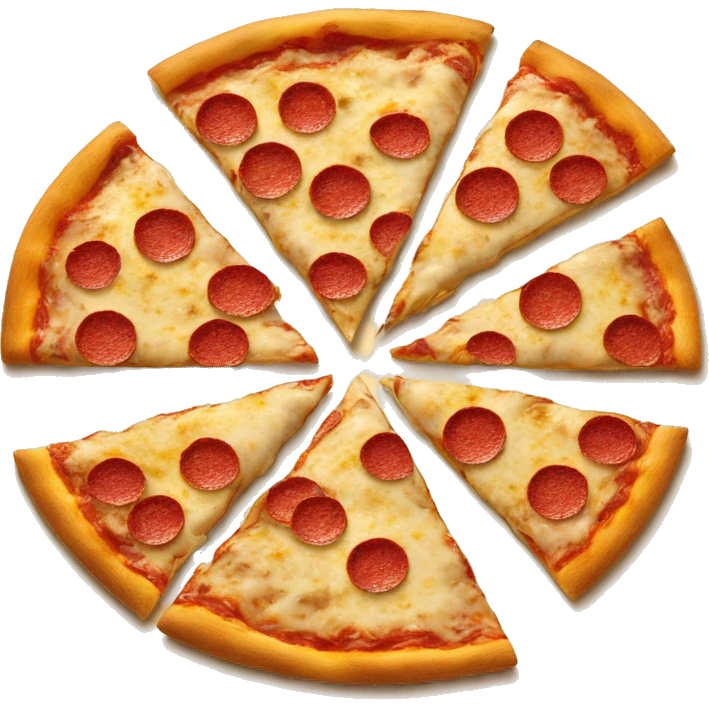 Pizza divided into 8 parts emoji