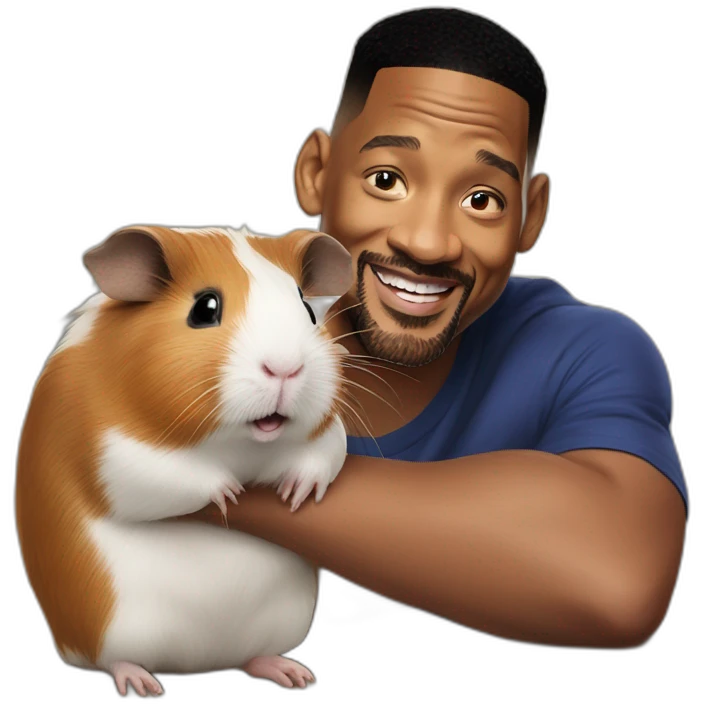Guinea pig with Will smith emoji