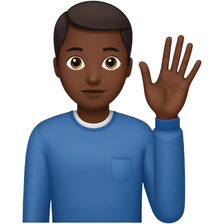 Que este 🙋🏾emoji envés que saludé haga con mano la forma de L emoji