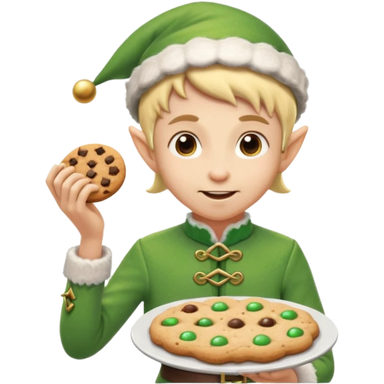 Elf bakimg cookie emoji