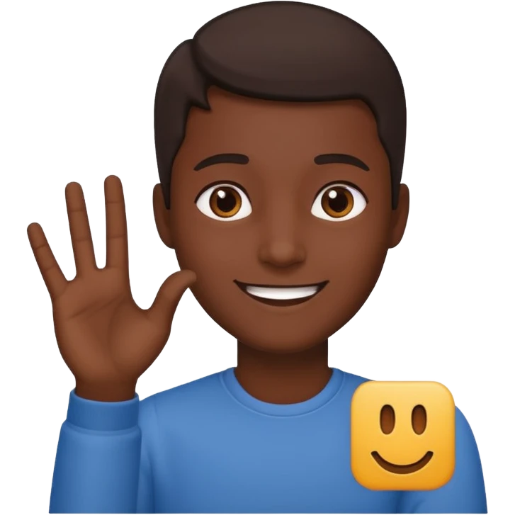 Que este 🙋🏾emoji envés que saludé haga con mano la forma de L emoji
