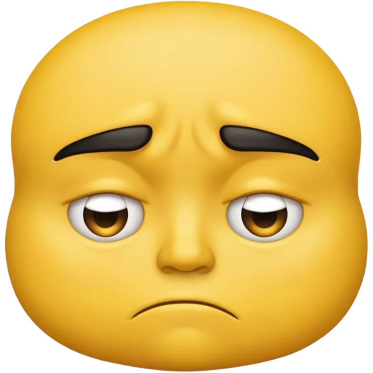 Pouting yellow face emoji emoji