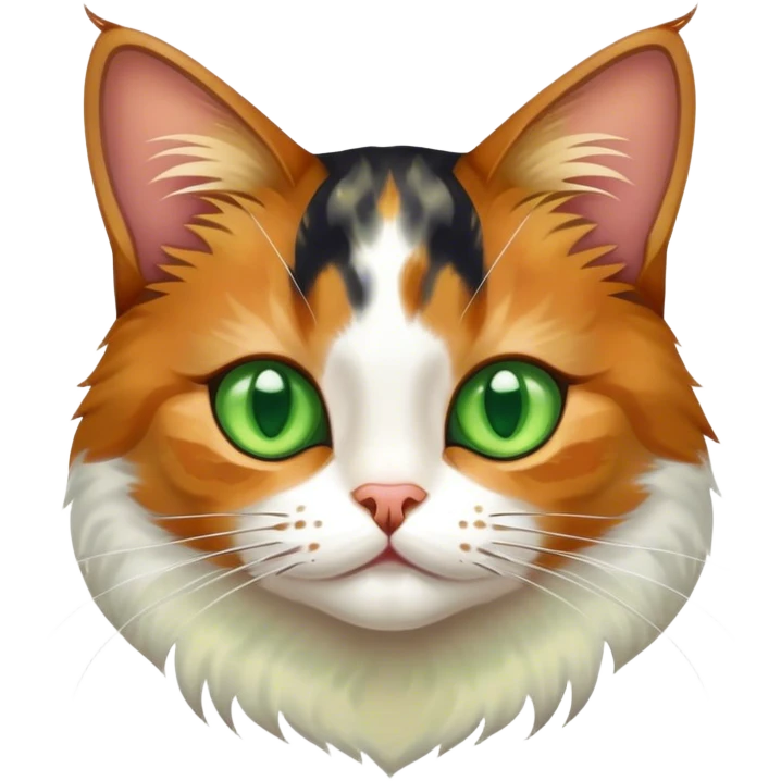 A tricolor cat  emoji