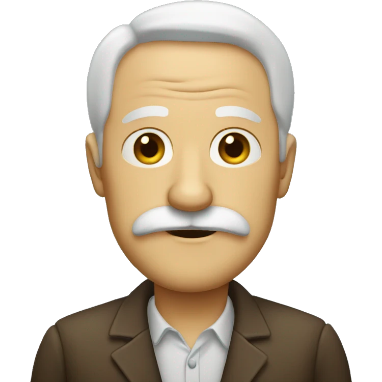 old man with mustache and goatee emoji