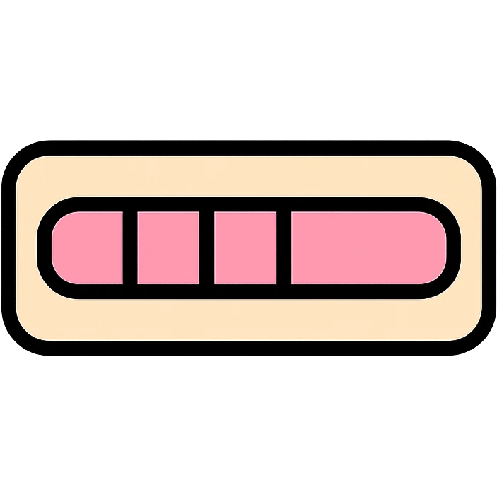 baby pink loading bar, flat style, soft baby pink, no text emoji