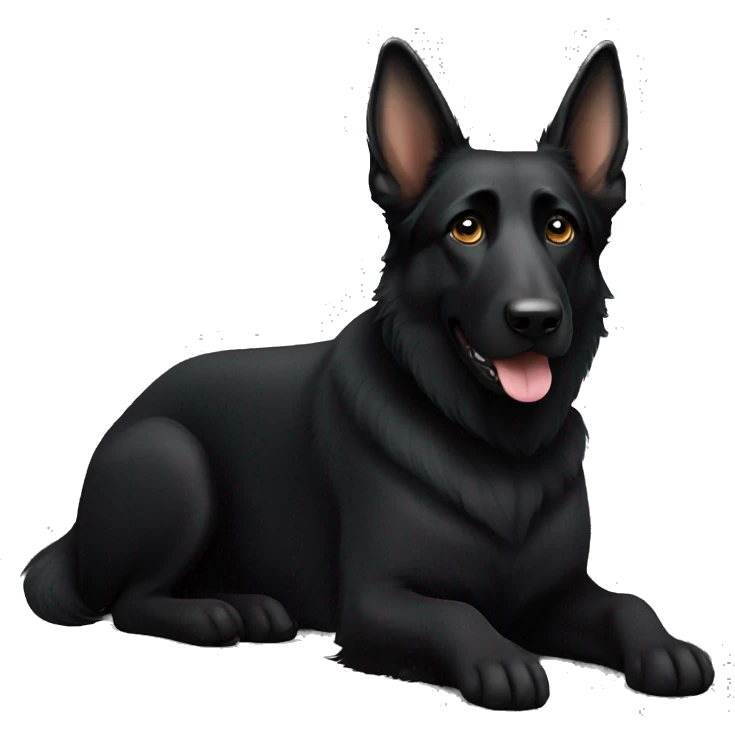 Black German shepherd dog  emoji