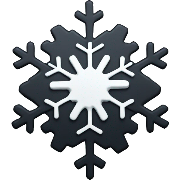Black snowflake  emoji