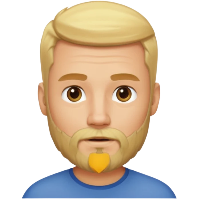 man with blond hair and blond beard shaved on the sides emoji