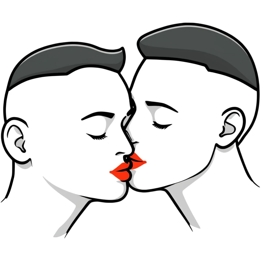 two men kissing emoji