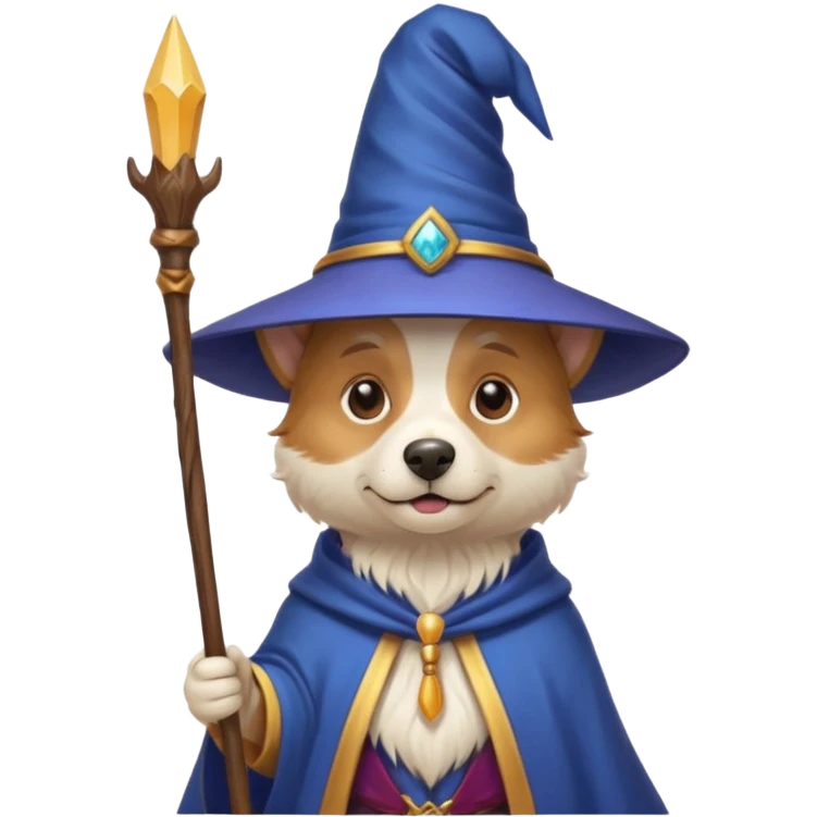 Dog wizard emoji